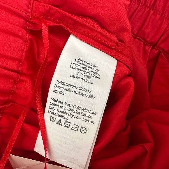 Madewell Poplin Midi Skirt Cotton A Line Cerise Red Minimalist Pockets XS NWT - Picture 15 of 16